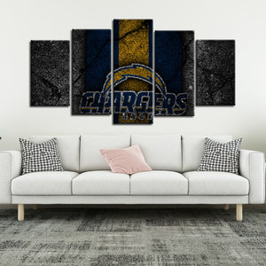 Los Angeles Chargers Rock Style Wall Canvas 1