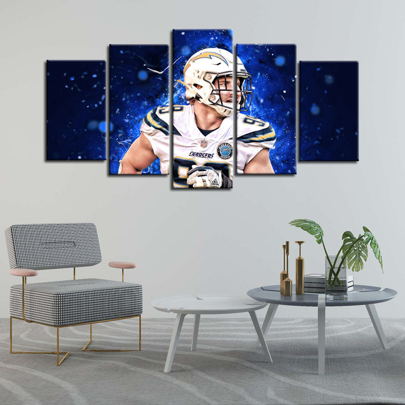 Joey Bosa Los Angeles Chargers Wall Art Canvas