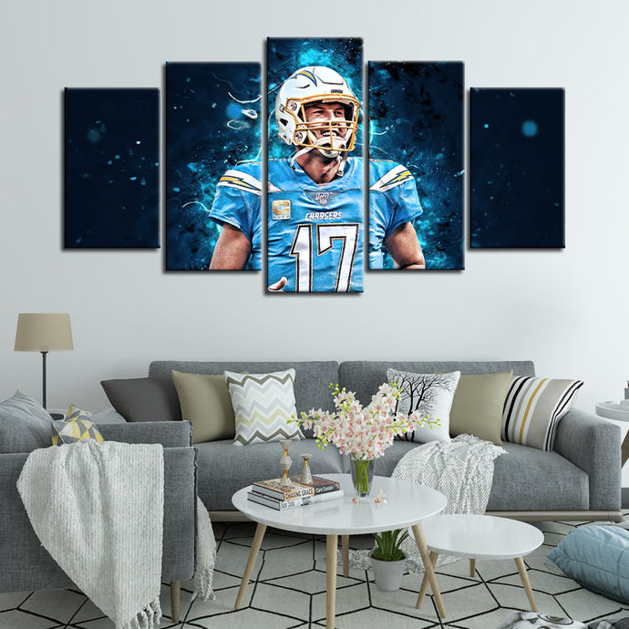 Philip Rivers Los Angeles Chargers Wall Art Canvas