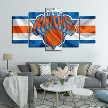 Load image into Gallery viewer, New York Knicks Fabric Look 5 Pieces Wall Painting Canvas