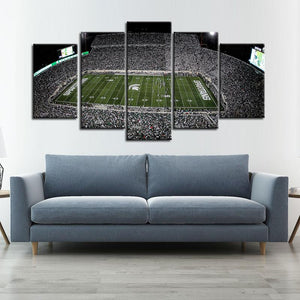 Michigan State Spartans Football Stadium 5 Pieces Painting Canvas