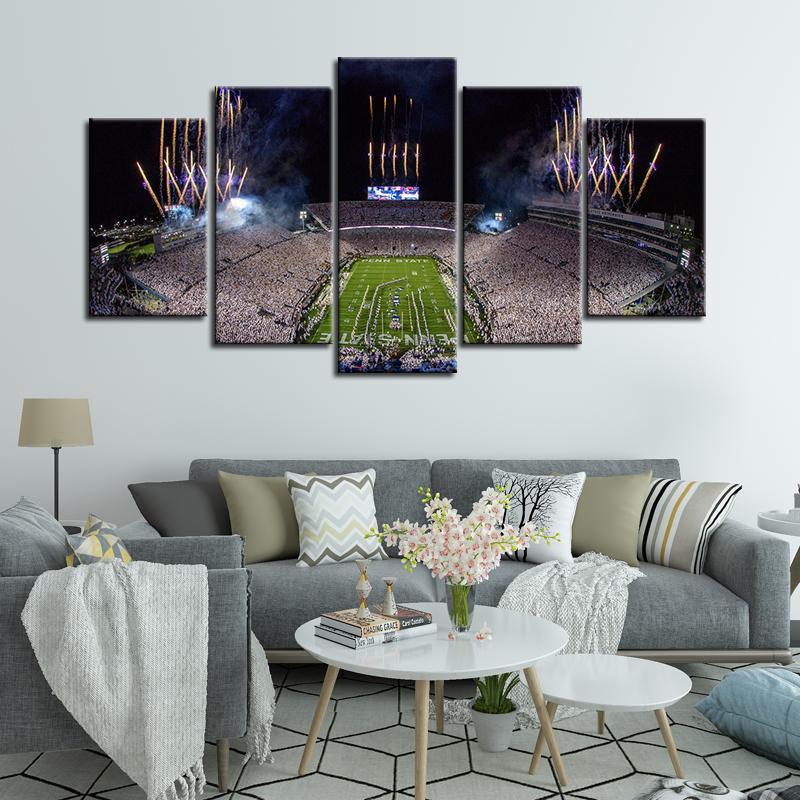 Penn State Nittany Lions Football Stadium 5 Pieces Painting Canvas