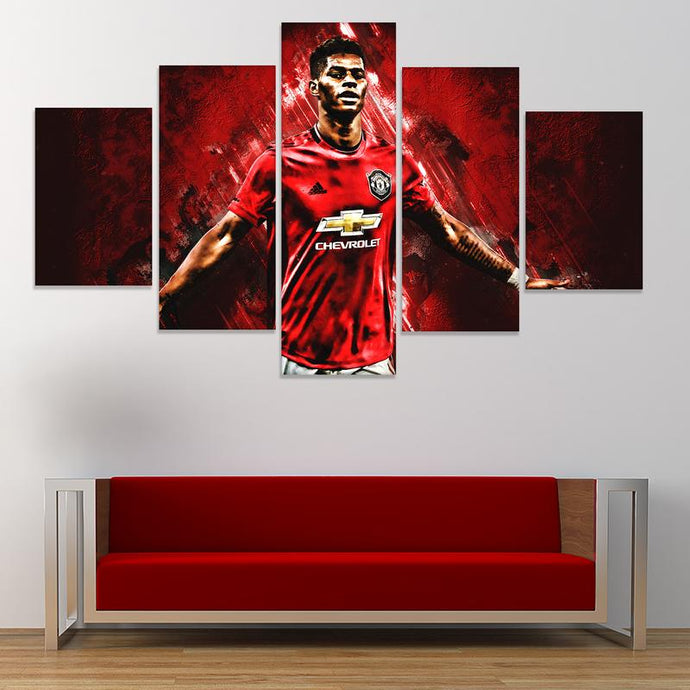 Marcus Rashford Manchester United Wall Art Canvas