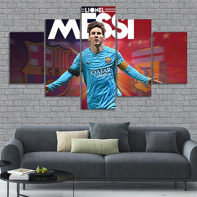 Lionel Messi FC Barcelona Wall Canvas 2