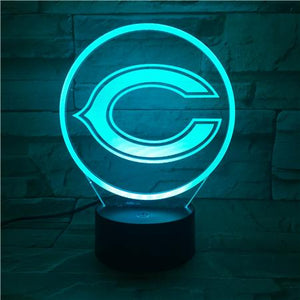Chicago Bears 3D Illusion LED Lamp