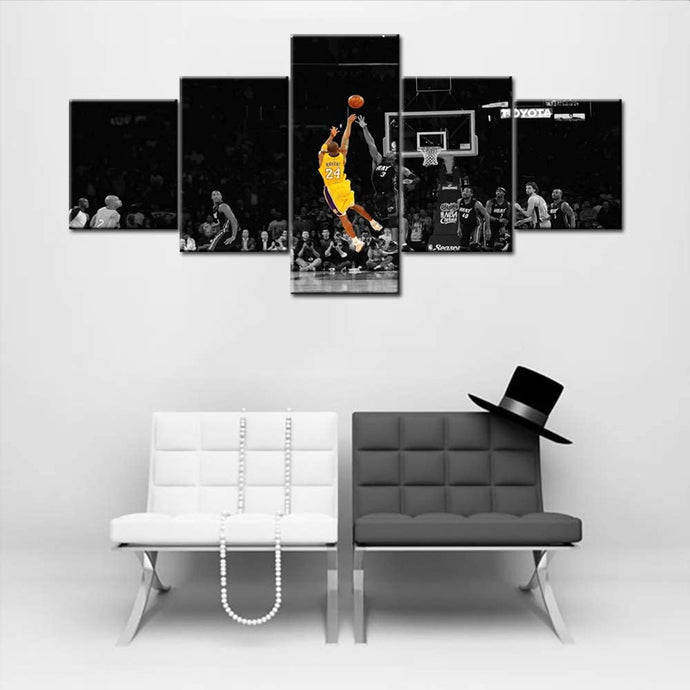 Kobe Bryant Dunk Wall Art Canvas