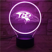 Load image into Gallery viewer, Baltimore Ravens 3D LED Lamp