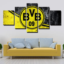 Load image into Gallery viewer, Borussia Dortmund Yellow And Black Emblem Wall Canvas