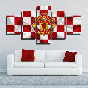 Manchester United Flag Look Wall Canvas