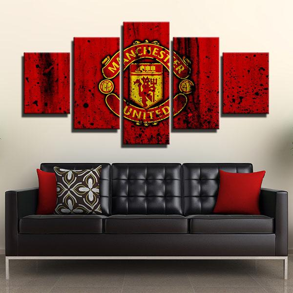Manchester United Rough Look Wall Canvas