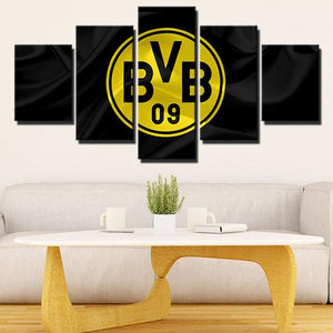 Borussia Dortmund Fabric Flag Look Wall Canvas 1