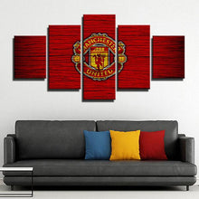 Load image into Gallery viewer, Manchester United Wooden Look Wall Canvas