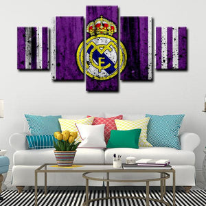 Real Madrid Rough Look Wall Canvas
