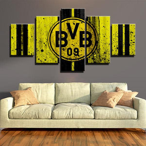 Borussia Dortmund Rough Look Wall Canvas