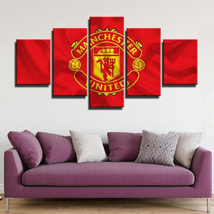 Manchester United Flag Look Wall Canvas 1