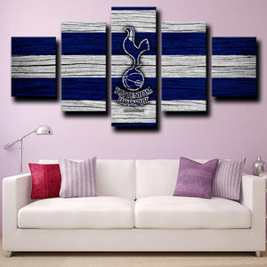 Tottenham Hotspur Wooden Look Wall Canvas
