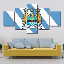 Load image into Gallery viewer, Manchester City White and Blue Wall Canvas