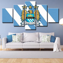 Load image into Gallery viewer, Manchester City White and Blue Wall Canvas
