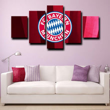 Load image into Gallery viewer, Bayern Munich Crest Red Emblem Wall Canvas