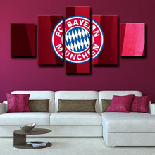 Load image into Gallery viewer, Bayern Munich Crest Red Emblem Wall Canvas