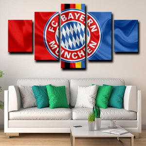 Bayern Munich Flag Look Wall Canvas 1