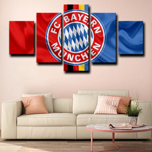 Bayern Munich Flag Look Wall Canvas 1