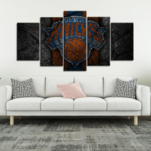 Load image into Gallery viewer, New York Knicks Fabric Rock Style 5 Pieces Wall Painting Canvas