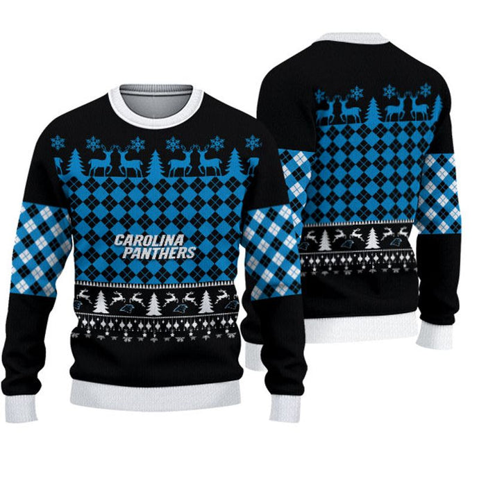 Carolina Panthers Check Christmas Sweatshirt