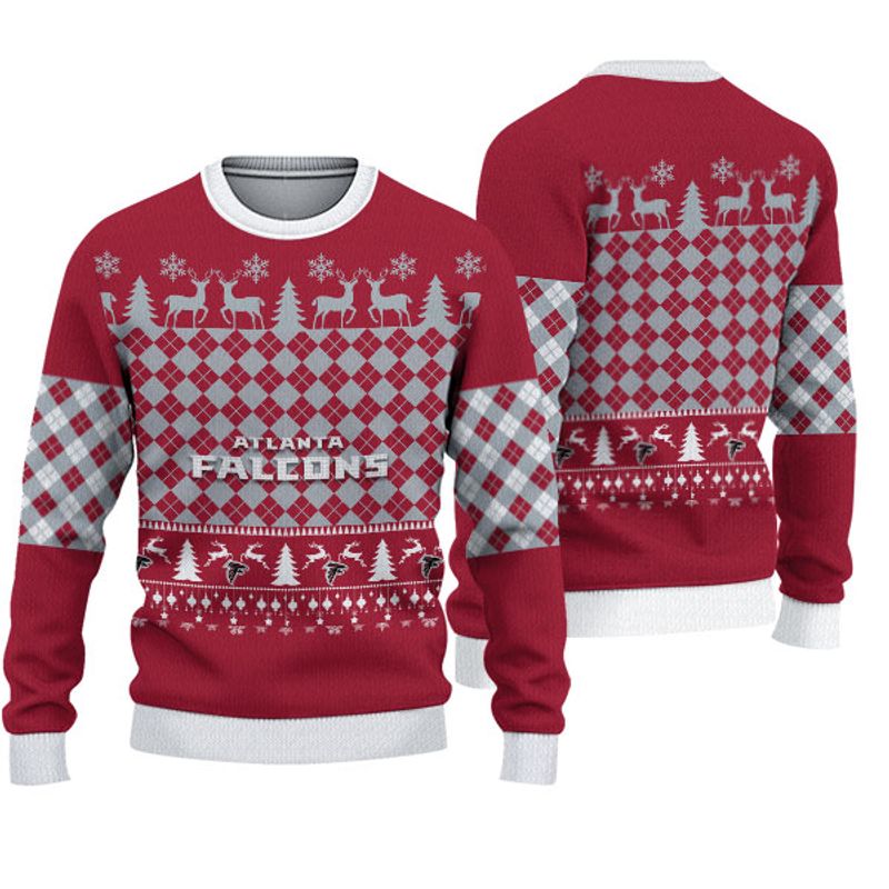 Atlanta Falcons Check Christmas Sweatshirt