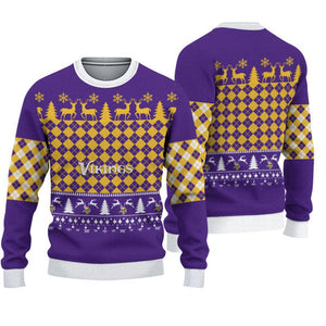 Minnesota Vikings Check Christmas Sweatshirt