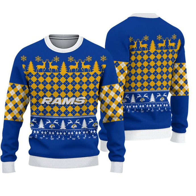 Los Angeles Rams Check Christmas Sweatshirt