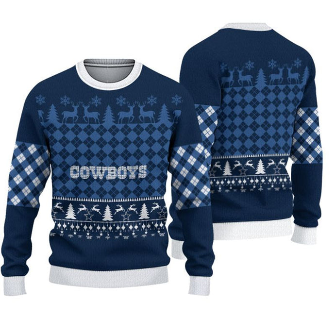 Dallas Cowboys Check Christmas Sweatshirt