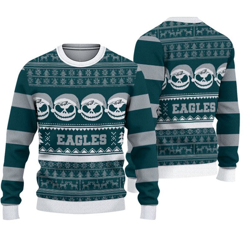 Philadelphia Eagles Pumpkin Christmas Sweatshirt