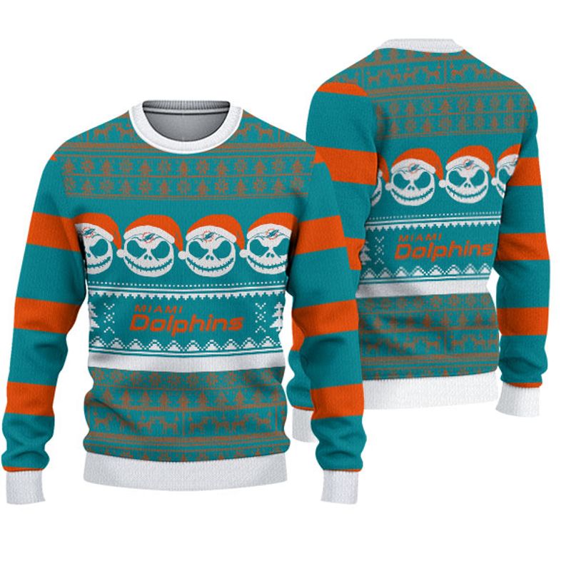 Miami Dolphins Pumpkin Christmas Sweatshirt