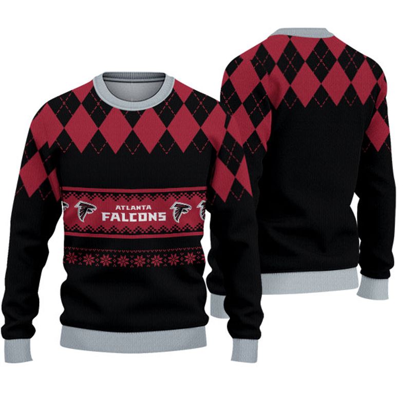 Atlanta Falcons Diamond Pattern Christmas Sweatshirt