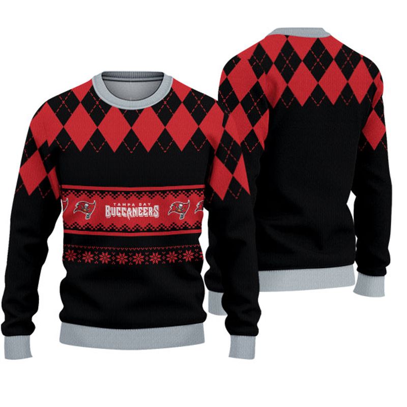 Tampa Bay Buccaneers Diamond Pattern Christmas Sweatshirt