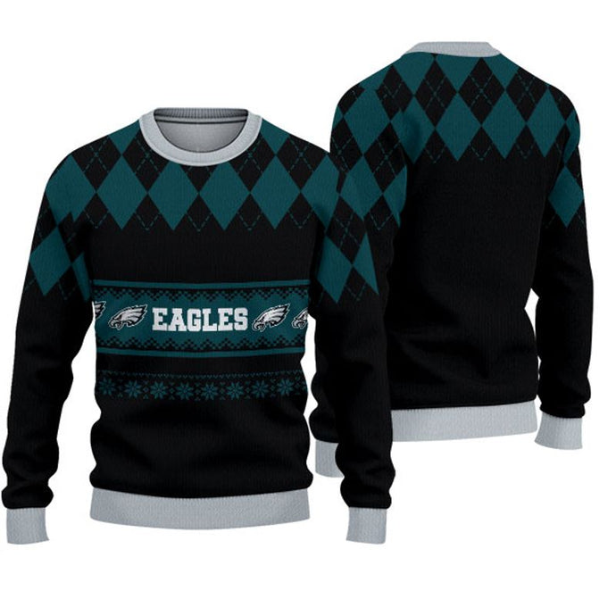 Philadelphia Eagles Diamond Pattern Christmas Sweatshirt