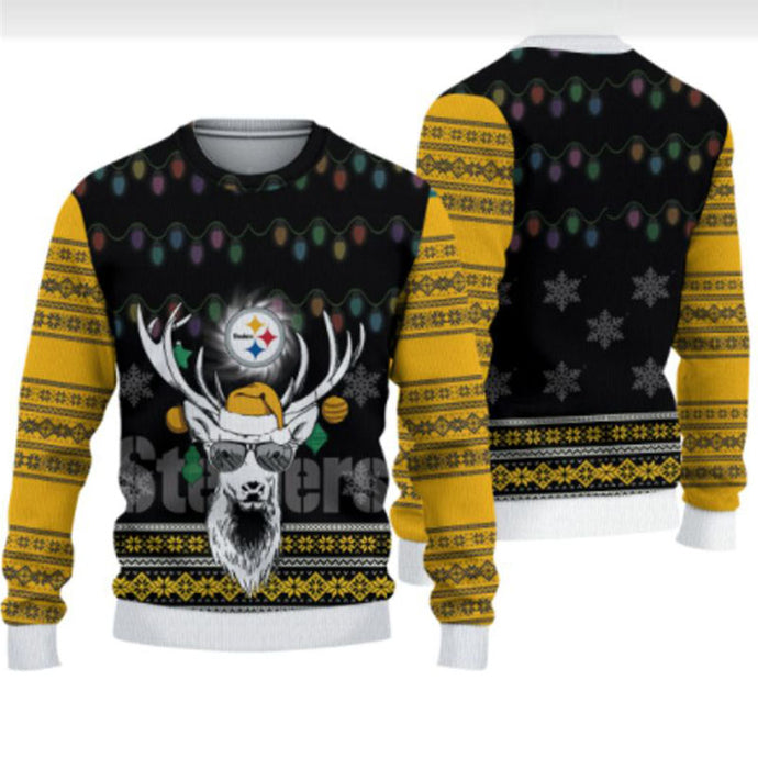 Pittsburgh Steelers Deer Funny Christmas Sweatshirt