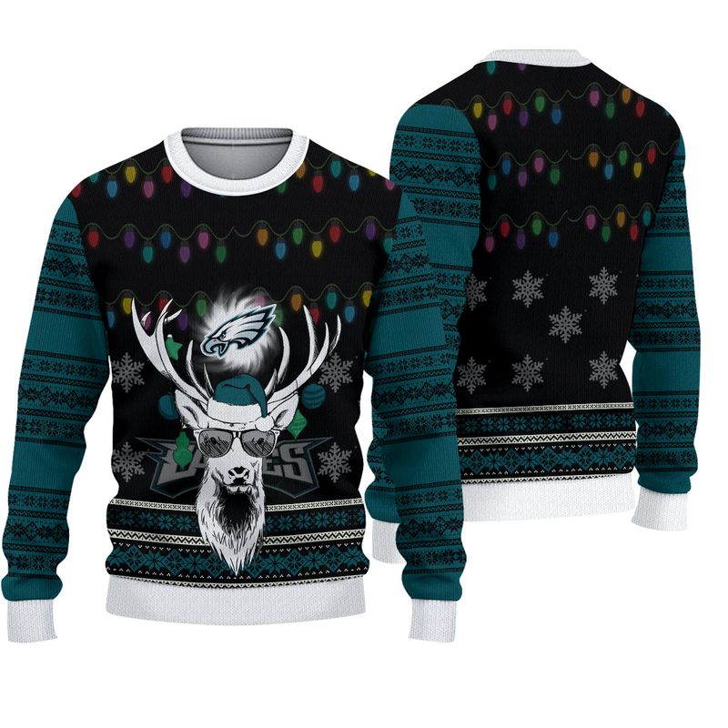 Philadelphia Eagles Deer Funny Christmas Sweatshirt