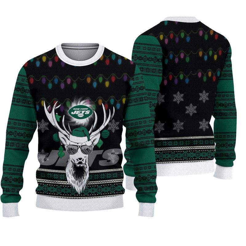 New York Jets Deer Funny Christmas Sweatshirt