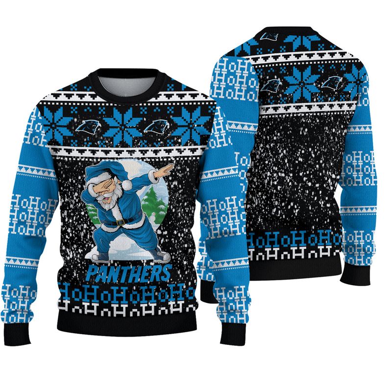 Carolina Panthers Dabbing Santa Christmas Sweatshirt