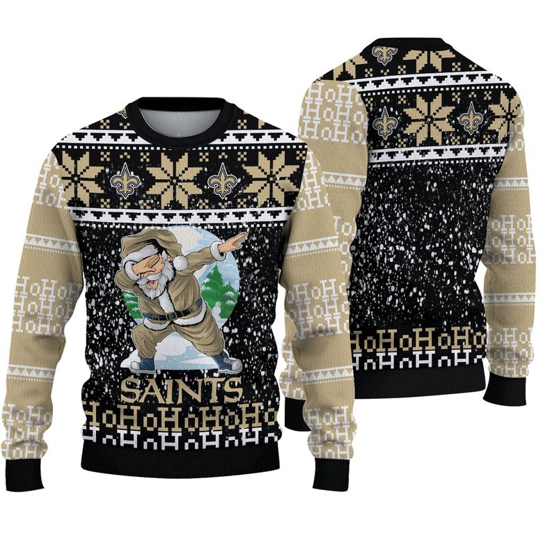 New Orleans Saints Dabbing Santa Christmas Sweatshirt