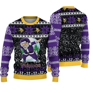 Minnesota Vikings Dabbing Santa Christmas Sweatshirt