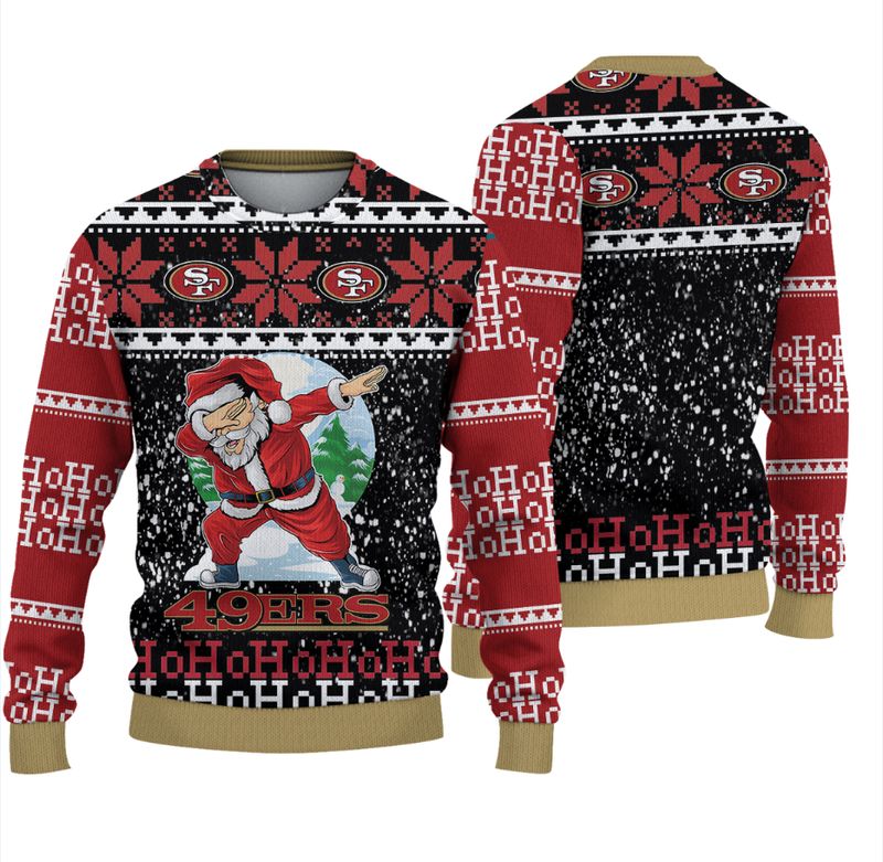 San Francisco 49ers Dabbing Santa Christmas Sweatshirt