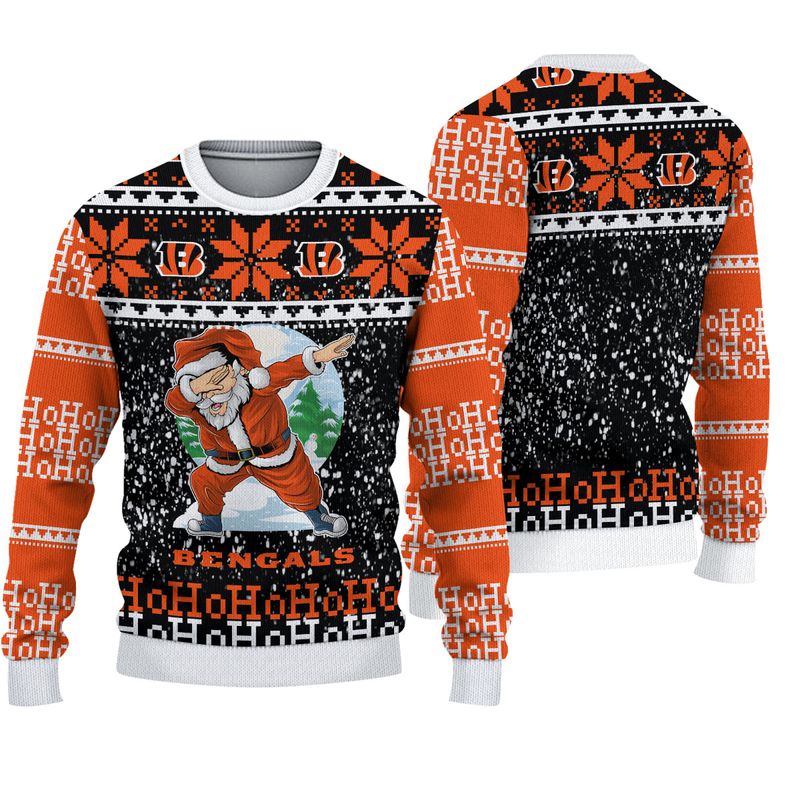 Cincinnati Bengals Dabbing Santa Christmas Sweatshirt