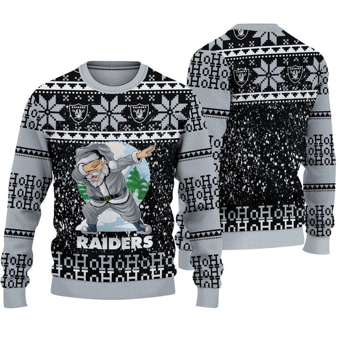 Las Vegas Raiders Dabbing Santa Christmas Sweatshirt