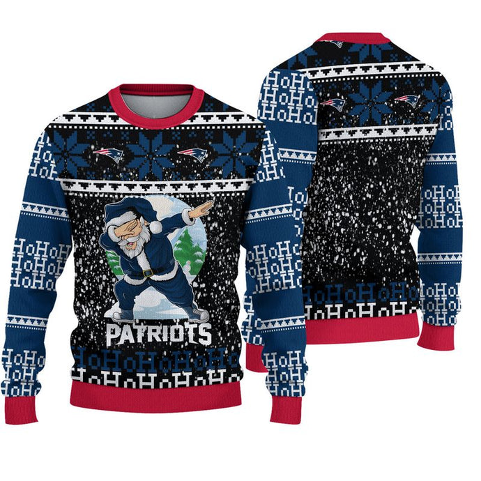 New England Patriots Dabbing Santa Christmas Sweatshirt