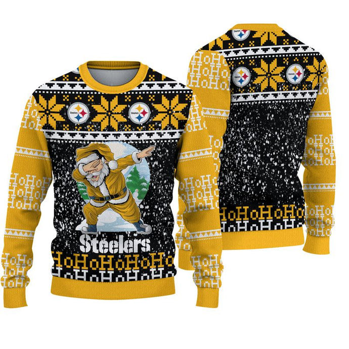 Pittsburgh Steelers Dabbing Santa Christmas Sweatshirt