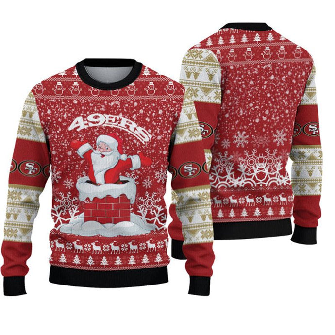 San Francisco 49ers Santa Christmas Sweatshirt