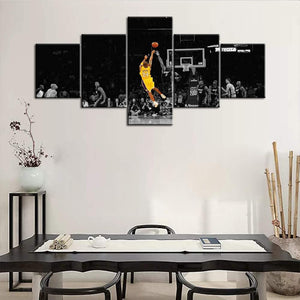 Kobe Bryant Dunk Wall Art Canvas